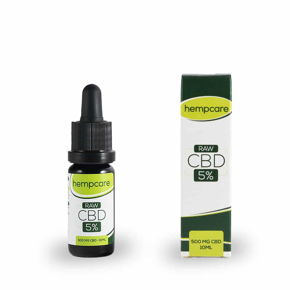 Raw Hempcare CBD 5% 10ml compleet front view Raw Hempcare CBD 5% 10ml compleet front view