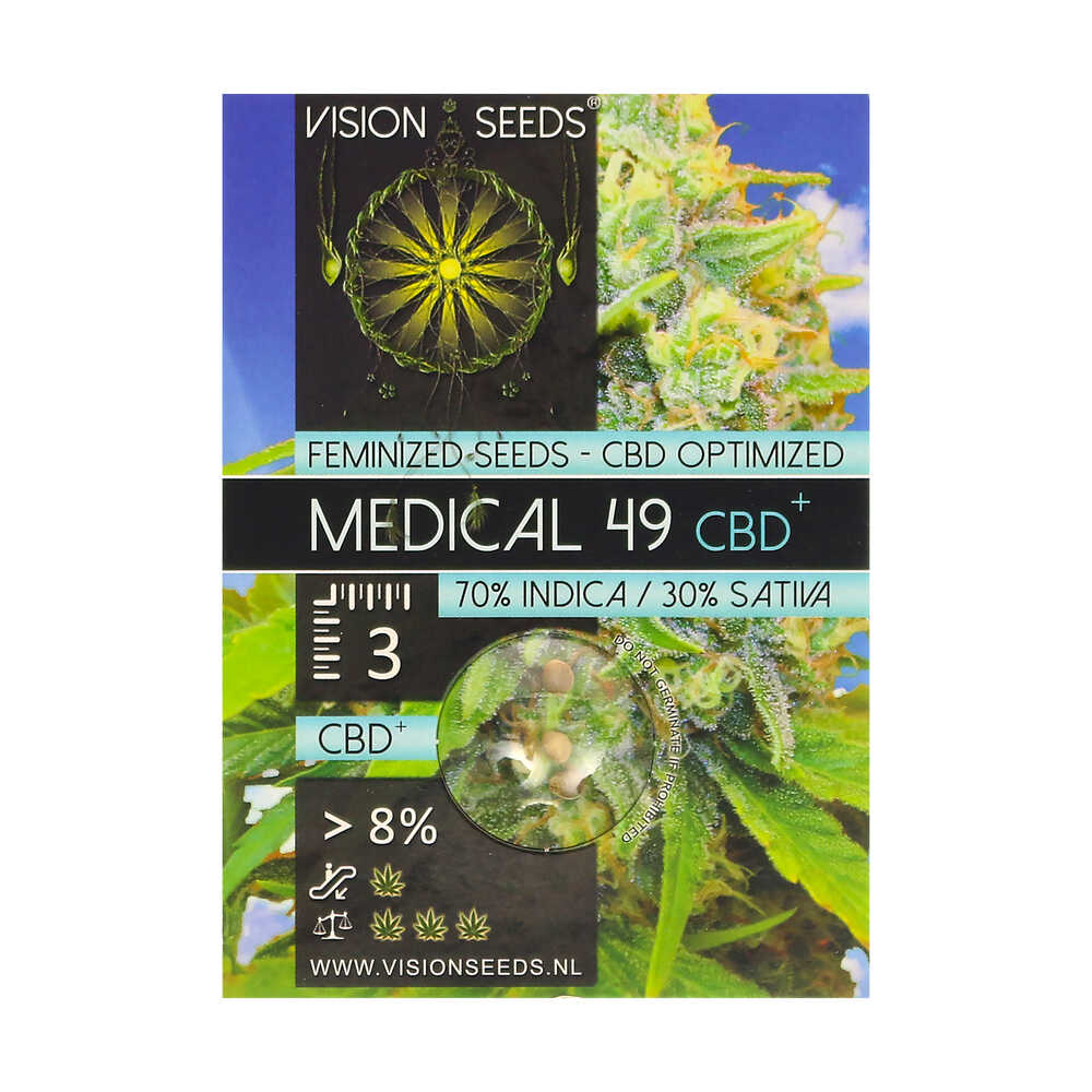 ? Vision Seeds Gefeminiseerd Wietzaadjes MEDICAL 49 (CBD+) Smartific 2014252/2014251 ? Vision Seeds Gefeminiseerd Wietzaadjes MEDICAL 49 (CBD+) Smartific 2014252/2014251