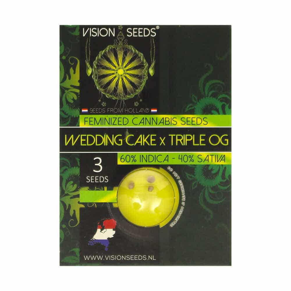 ? Vision Seeds Gefeminiseerd Wietzaadjes WEDDING CAKE X TRIPLE OG Smartific 2014280/2014279 ? Vision Seeds Gefeminiseerd Wietzaadjes WEDDING CAKE X TRIPLE OG Smartific 2014280/2014279