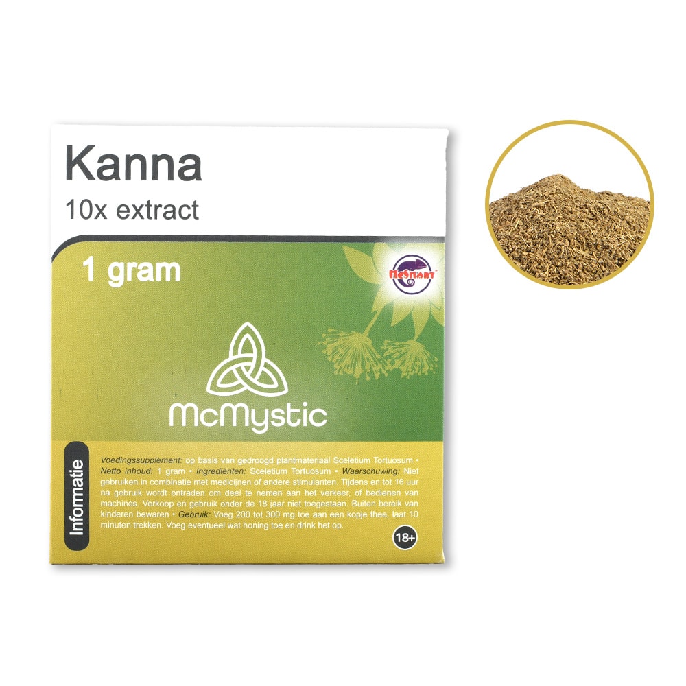 Kanna 10x 1 gram Front view + contents Kanna 10x 1 gram Front view + contents