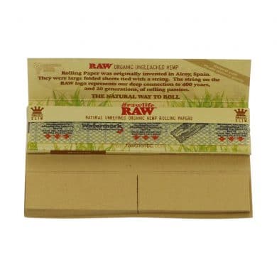 ? Raw Organic Hemp Connoisseur King Size Slim Lange Vloei met Tips Smartific 716165177586