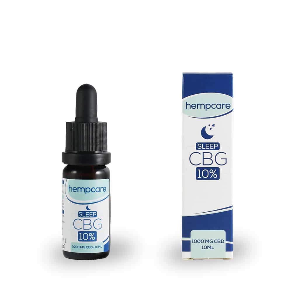 Sleep Hempcare CBG 10% 10ml compleet front view Sleep Hempcare CBG 10% 10ml compleet front view