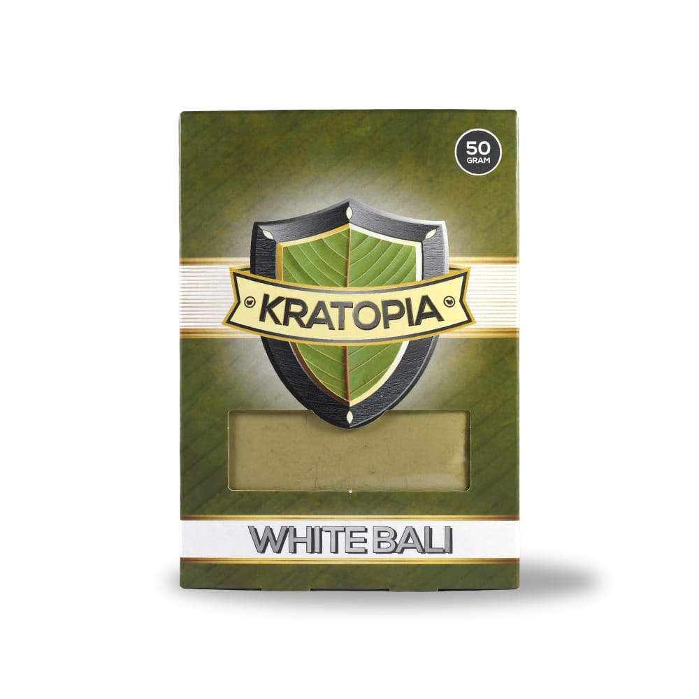 White Bali Kratom front view Kratopia White Bali Kratom front view Kratopia