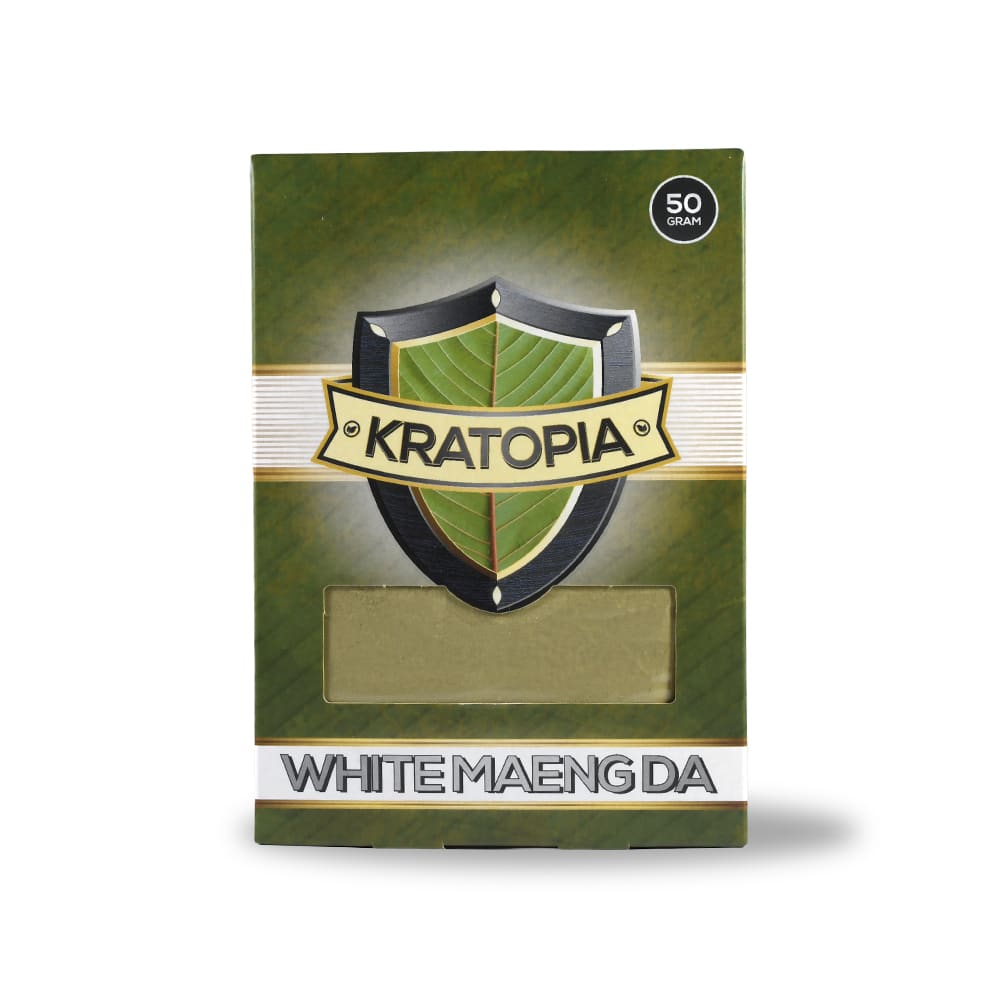 White Maeng Da Kratom front view Kratopia White Maeng Da Kratom front view Kratopia