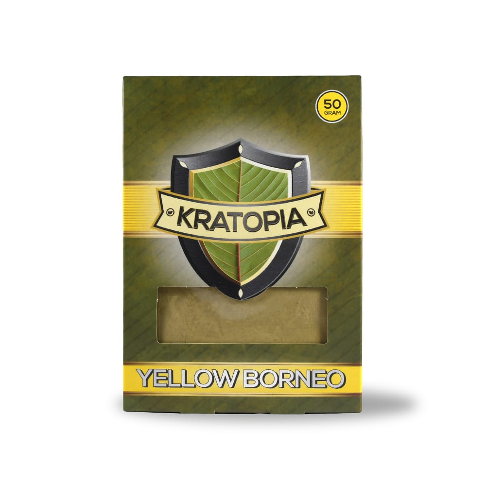 Yellow Borneo Kratom front view Kratopia Yellow Borneo Kratom front view Kratopia