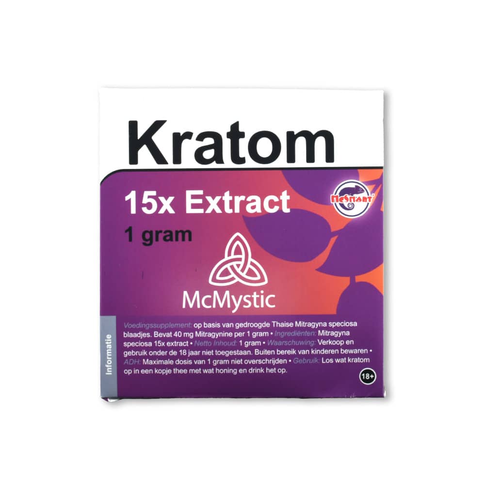 Kratom 15x 1 gram Front view McMystic Kratom 15x 1 gram Front view McMystic