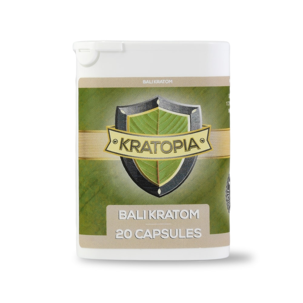 Kratom capsules white front view Kratopia Kratom capsules white front view Kratopia