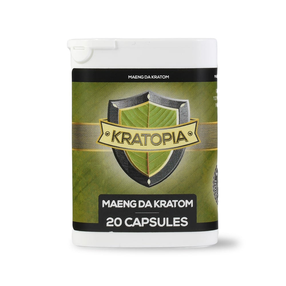 Maeng Da Kratom capsules Black front view Kratopia Maeng Da Kratom capsules Black front view Kratopia
