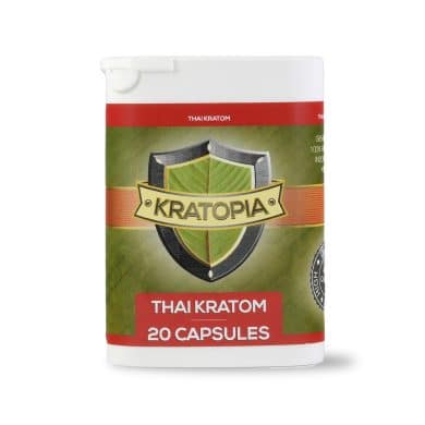 Thai Kratom capsules Red front view Kratopia