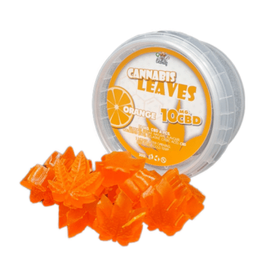 CBD Cannabis Leaves Orange