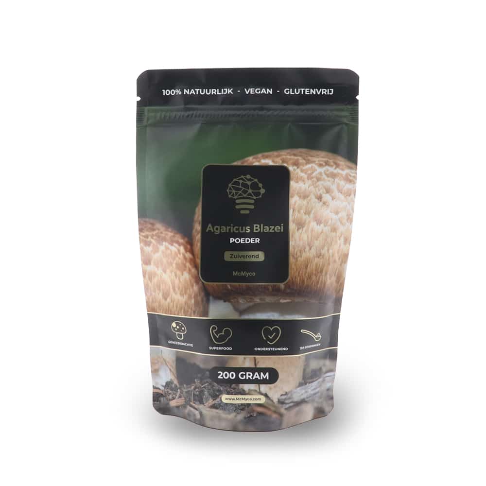 Agaricus Blazei 200 gram Agaricus Blazei 200 gram front pouch